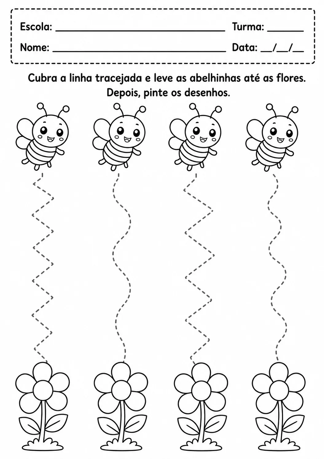 Desenhos Atividade Educacional E Desenhos Para Colorir Abelha para imprimir