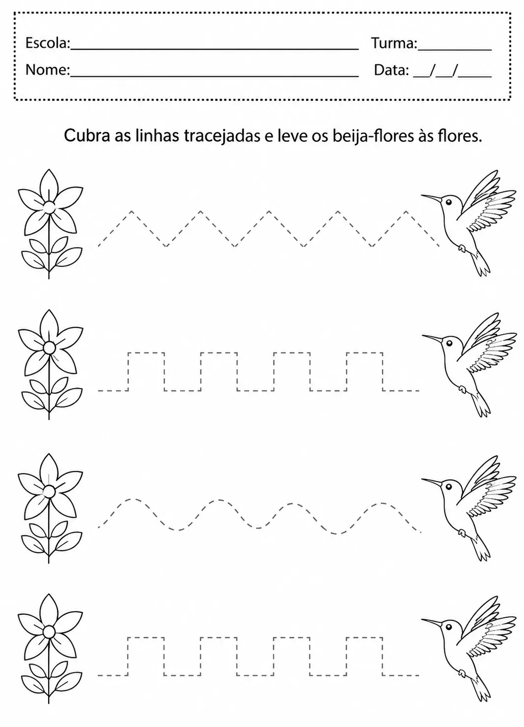 Desenhos Atividade Educacional E Desenhos Para Colorir Beija Flor para imprimir