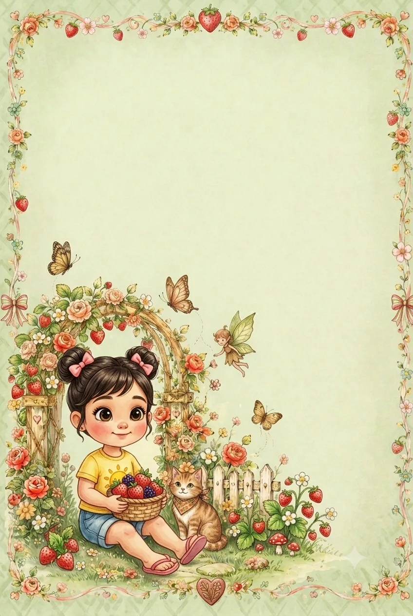 Desenho Papel De Carta Com Flores E Olivia para imprimir