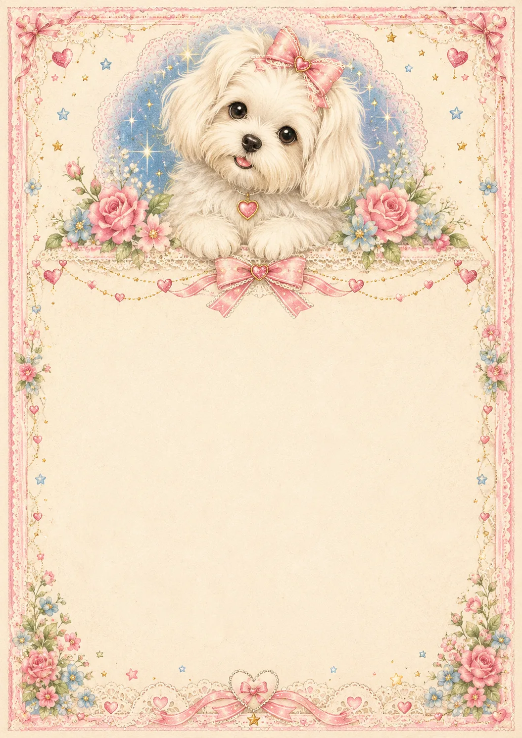 Desenho Papel De Carta Maltes Charlotte Estilos Anos 90 para imprimir