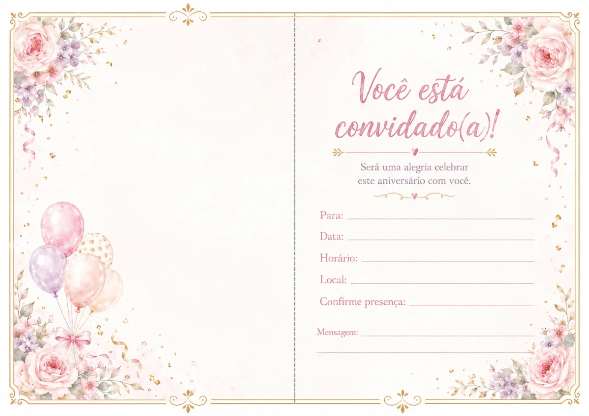 Moldes Papel De Cartas Estilo Convite Parte 2 para imprimir