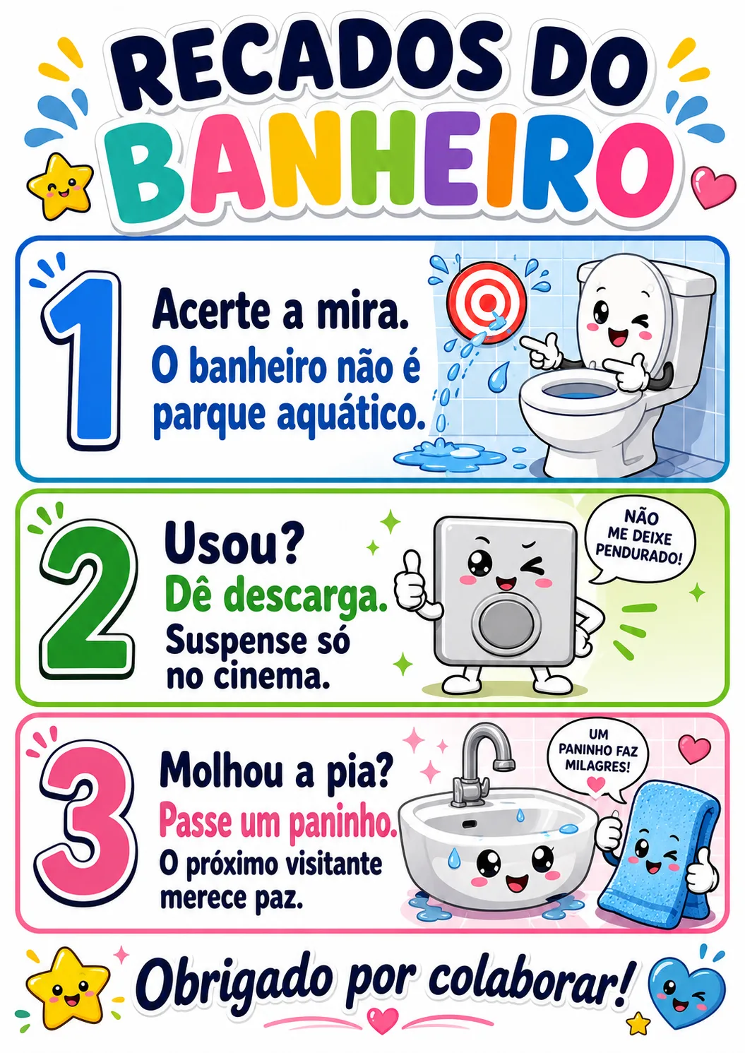 Placas Recados Do Banheiro Tema Engraçado E Divertido A4 Para Imprimir para imprimir