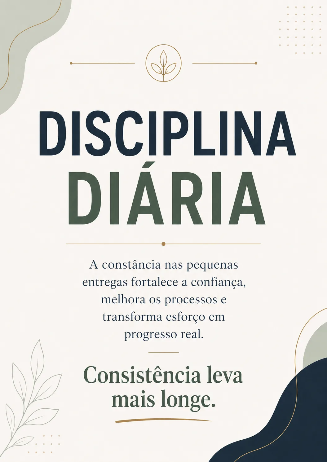 Placa Para Escritorio Motivacao Disciplina Diaria Impressao A4 para imprimir