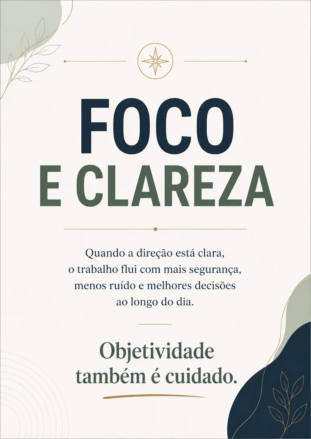 Placa Para Escritorio Motivacao Foco E Clareza Impressao A4 para imprimir