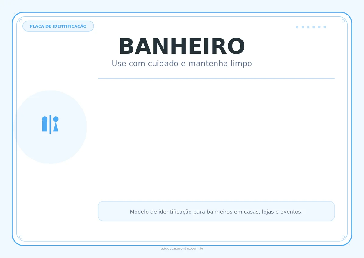 Placa Banheiro para imprimir em PDF