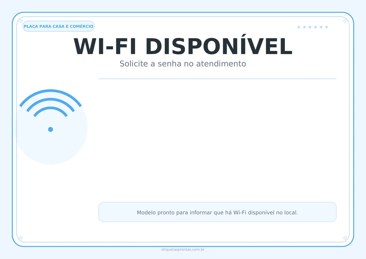 Placa Wi-Fi disponível para imprimir